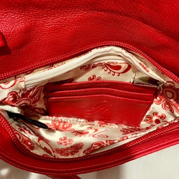 GRACE ADELE Red Messenger Cross-body Clutch *NWOT - Picture 3 of 7